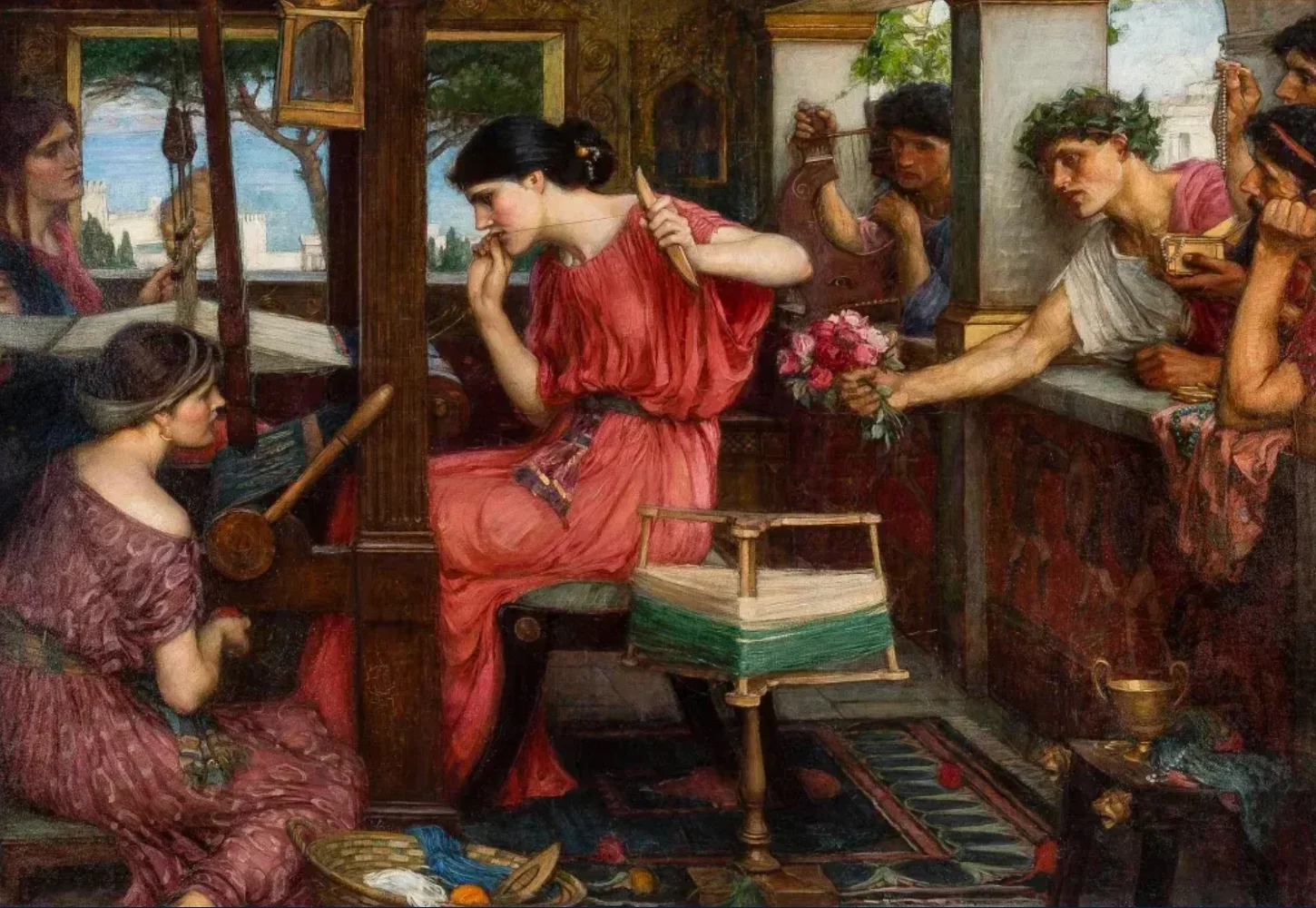 John William Waterhouse, Penelope and the Suitors (1912)